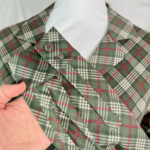 NWT Gal Meets Glam Dress Tartan Plaid Green Red Traditional Christmas Small 6 - Picture 6 of 11